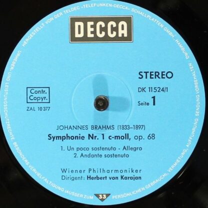 DECCA DK 11 524 / 1-2 - Johannes Brahms, Herbert von Karajan, Wi - Image 5