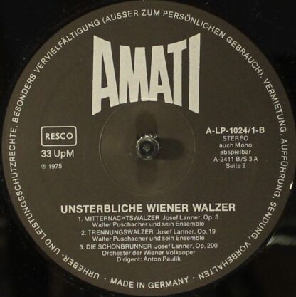 Amati A-LP-1024/1-4 - Johann Strauss Sr., Johann Strauss Jr., Jo - Image 3