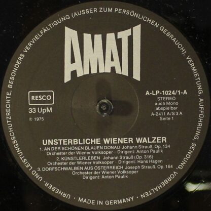 Amati A-LP-1024/1-4 - Johann Strauss Sr., Johann Strauss Jr., Jo - Image 4