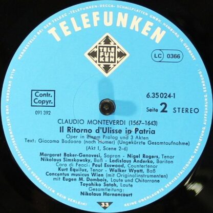 Telefunken SKB 23-T/1-4 - Claudio Monteverdi, Concentus Musicus - Image 5