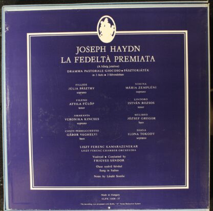 Hungaroton SLPX 11854-57 - Joseph Haydn - La Fedeltà Premiata - Image 2