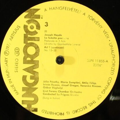 Hungaroton SLPX 11854-57 - Joseph Haydn - La Fedeltà Premiata - Image 5