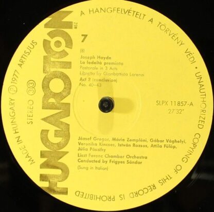 Hungaroton SLPX 11854-57 - Joseph Haydn - La Fedeltà Premiata - Image 9