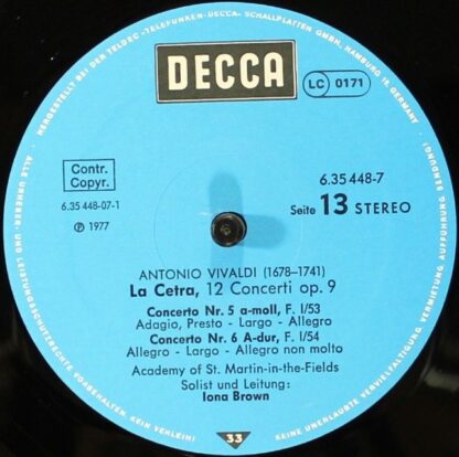 DECCA 6.35448 - Antonio Vivaldi, The Academy Of St. Martin-in-th - Image 17
