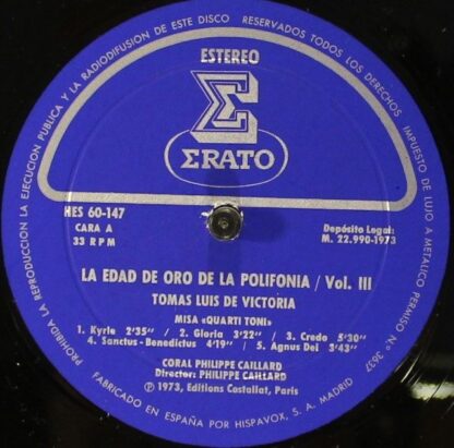 Erato HES 60-145/6/7/8 - Josquin Des Prés, Giovanni Pierluigi da - Image 5