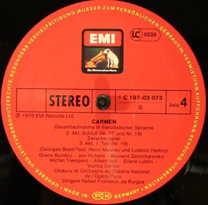 His Master's Voice 1C 197-02 072/74 - Georges Bizet, Grace Bumbr - Image 7