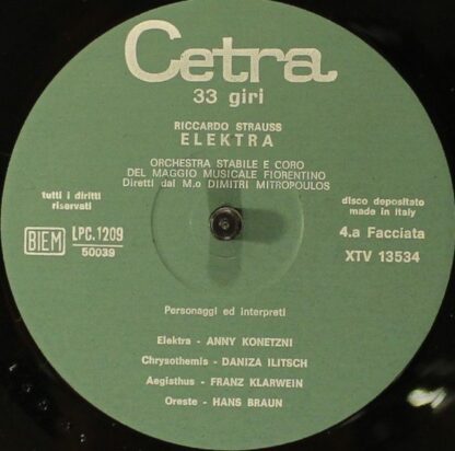Cetra 1209 - Richard Strauss, Dimitri Mitropoulos - Elektra - Image 7