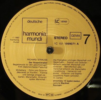 Deutsche Harmonia Mundi 1C 4LP 151 1999043 - Richard Strauss, Ka - Image 3