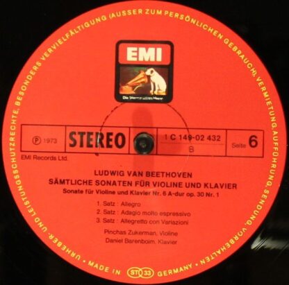 EMI Electrola 1 C 149-02 430/34 - Ludwig van Beethoven, Pinchas - Image 10