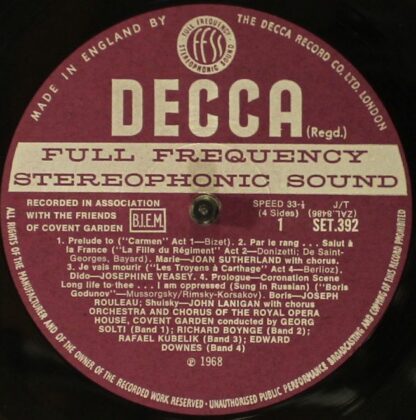 DECCA SET 392-3 - Various - Royal Opera House, Covent Garden - C - Image 5