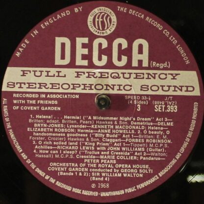 DECCA SET 392-3 - Various - Royal Opera House, Covent Garden - C - Image 7
