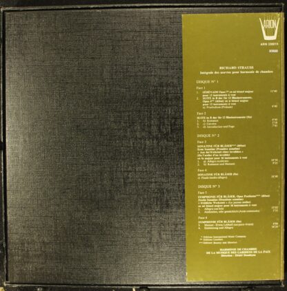ARION ARN 336019 - Richard Strauss - Intégrale Des Oeuvres Pour - Image 2