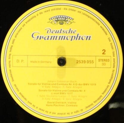 Deutsche Grammophon 413 515-1 - Johann Sebastian Bach, David Ois - Image 5