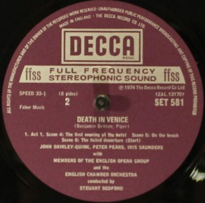 DECCA SET 581-3 - Benjamin Britten - Death In Venice - Image 8