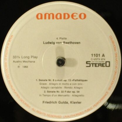 Amadeo AVRS 1101 - Ludwig van Beethoven, Friedrich Gulda - Sämtl - Image 9