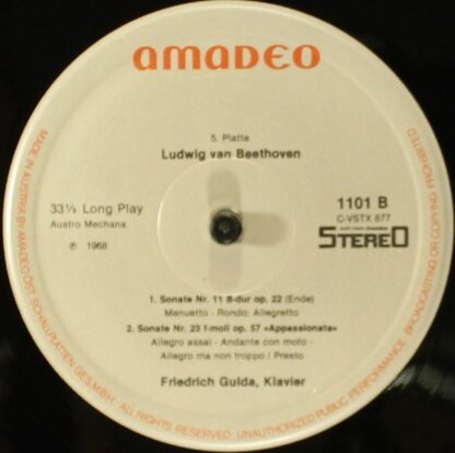 Amadeo AVRS 1101 - Ludwig van Beethoven, Friedrich Gulda - Sämtl - Image 12