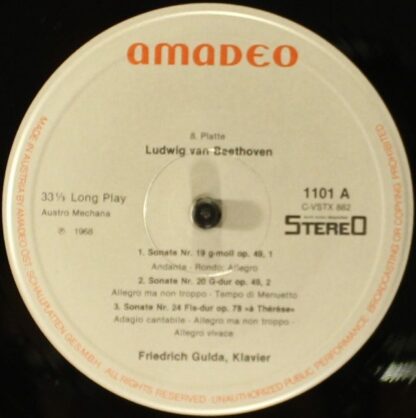 Amadeo AVRS 1101 - Ludwig van Beethoven, Friedrich Gulda - Sämtl - Image 17
