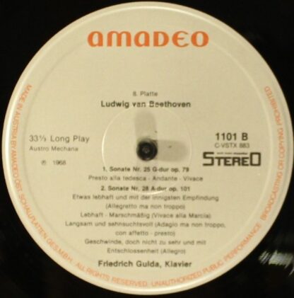 Amadeo AVRS 1101 - Ludwig van Beethoven, Friedrich Gulda - Sämtl - Image 18