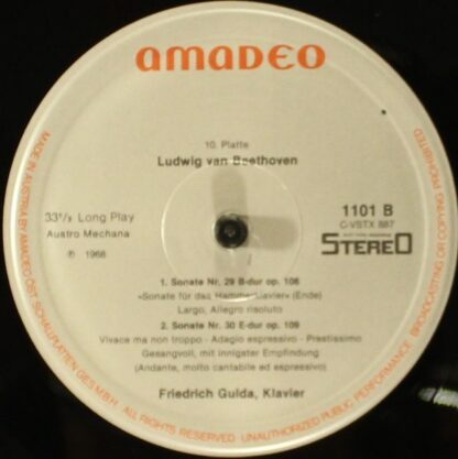 Amadeo AVRS 1101 - Ludwig van Beethoven, Friedrich Gulda - Sämtl - Image 20