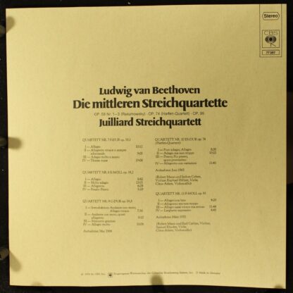 CBS 77 387 - Ludwig van Beethoven, Juilliard String Quartet - Di - Image 7