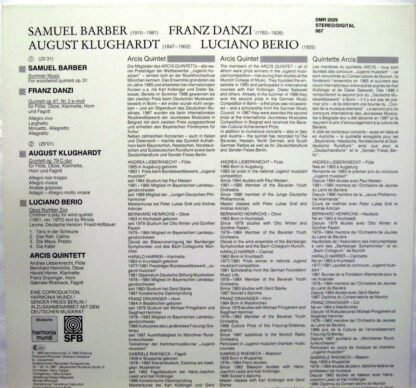 deutsche harmonia mundi Digital DMR 2029 A - Samuel Barber,Franz - Image 4