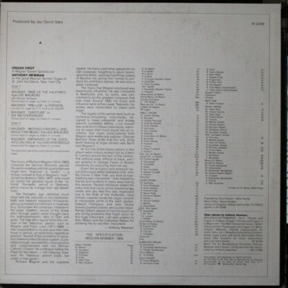 Columbia Masterworks M 33268 - Richard Wagner, Anthony Newman - - Image 2