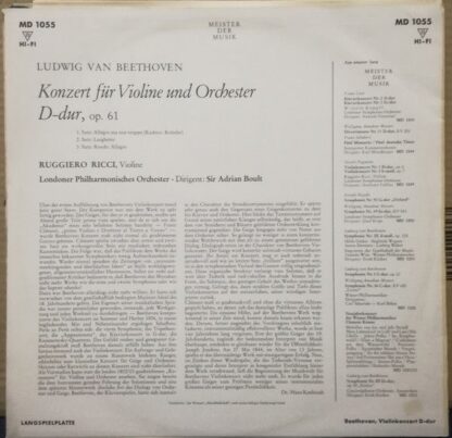 DECCA MD 1055 - Ludwig van Beethoven, Ruggiero Ricci, London Phi - Image 2