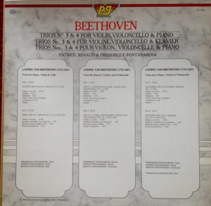 PG Records & Cassettes PG 7629 - Ludwig van Beethoven, Patrice F - Image 2