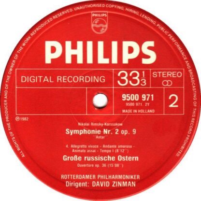 Philips 9500 971 - Nikolai Rimsky-Korsakov, David Zinman, Rotter - Image 4