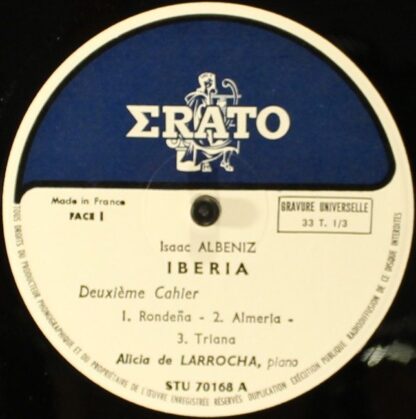 Erato STU 70168 - Isaac Albéniz, Alicia De Larrocha - Iberia - V - Image 4