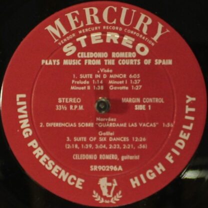 Mercury SR90296 - Celedonio Romero - Guitar Music From The Court - Image 3