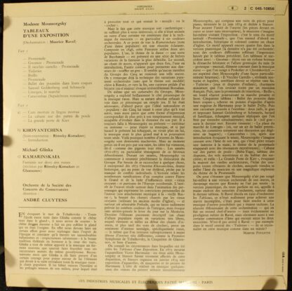 Trianon 2C 045-10856 - Modest Mussorgsky, Mikhail Ivanovich Glin - Image 2