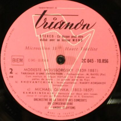 Trianon 2C 045-10856 - Modest Mussorgsky, Mikhail Ivanovich Glin - Image 4