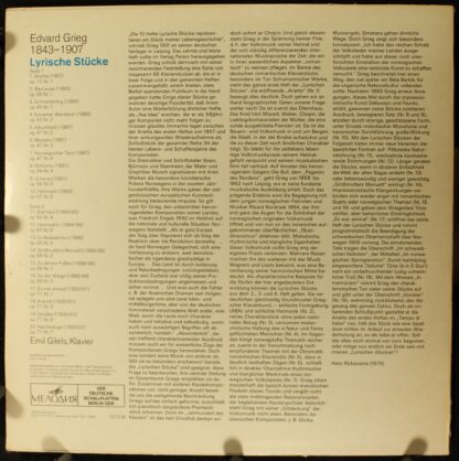Melodia Eterna 8 26 801 - Edvard Grieg, Emil Gilels - Lyrische S - Image 2