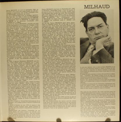 Cybelia CY 648 - Jean Françaix, Darius Milhaud, Ensemble Arte Da - Image 4