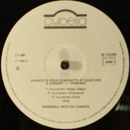 Cybelia CY 648 - Jean Françaix, Darius Milhaud, Ensemble Arte Da - Image 5