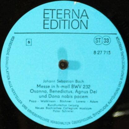 Eterna 8 27 713 - 715 - Johann Sebastian Bach - Messe In H-Moll - Image 3