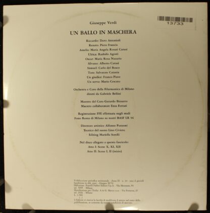 Fratelli Fabbri Editori FFE 268235 - Giuseppe Verdi - Un Ballo I - Image 2