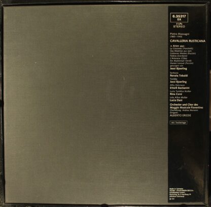 DECCA 6.35317 DX - Pietro Mascagni, Renata Tebaldi, Jussi Björli - Image 2