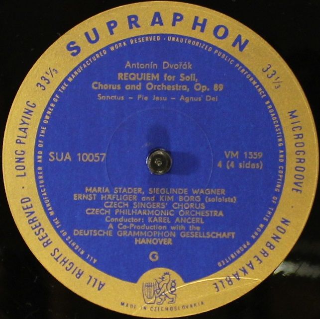 Supraphon SUA 10057/8 - Antonín Dvořák - Requiem - Image 3