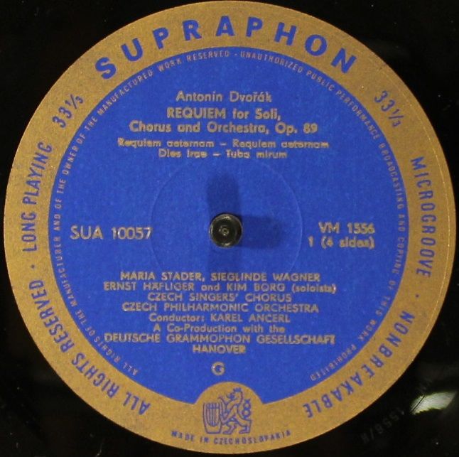 Supraphon SUA 10057/8 - Antonín Dvořák - Requiem - Image 4