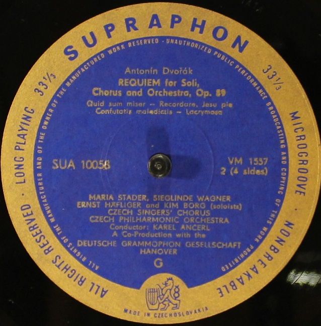 Supraphon SUA 10057/8 - Antonín Dvořák - Requiem - Image 5