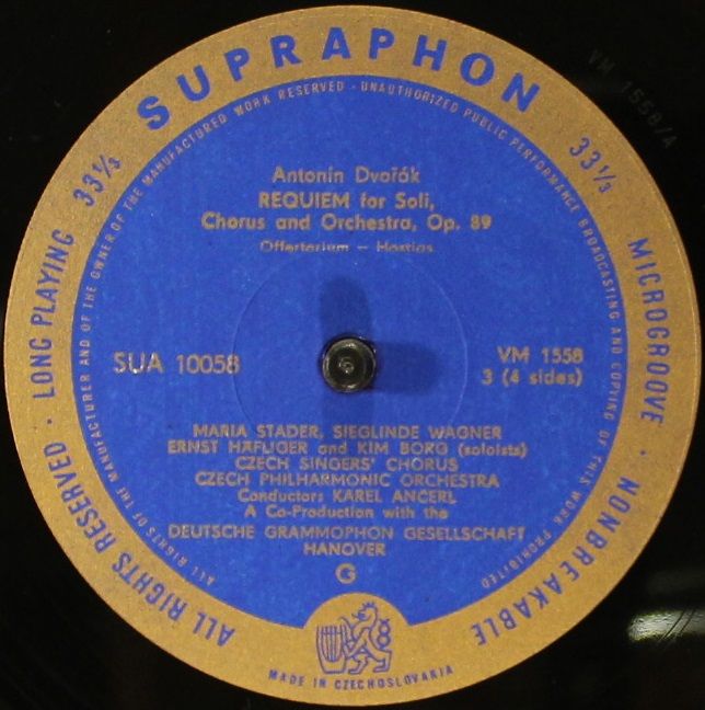 Supraphon SUA 10057/8 - Antonín Dvořák - Requiem - Image 6