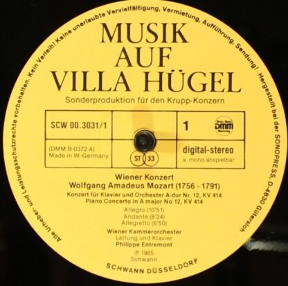 Schwann B-0373 A - Wiener Kammerorchester, Philippe Entremont, P - Image 7