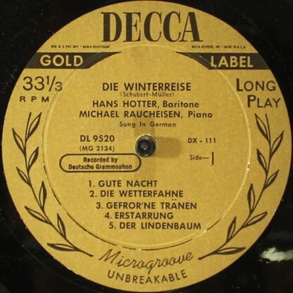 DECCA DX-111 - Franz Schubert, Hans Hotter, Michael Raucheisen - - Image 5