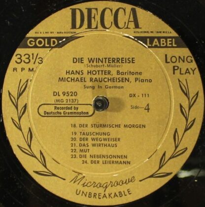 DECCA DX-111 - Franz Schubert, Hans Hotter, Michael Raucheisen - - Image 6