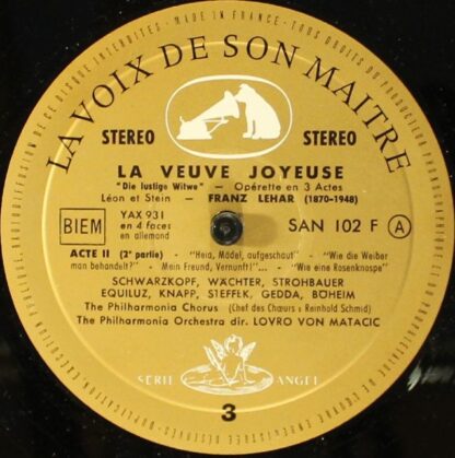 La Voix De Son Maître SAN 101 ET 102 F - Franz Lehár, Elisabeth - Image 6