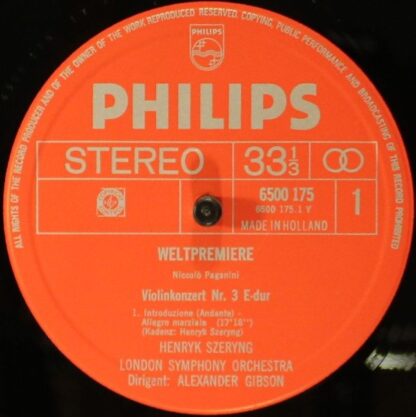 Philips 6500 175 - Niccolò Paganini, Henryk Szeryng, London Symp - Image 5
