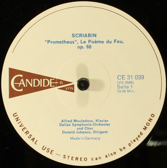 Candide CE 31039 - Alexander Scriabin - Two Tone Poems : The Poe - Image 3