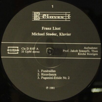 Claves D 8107 - Michael Studer, Franz Liszt - Liszt - Image 3